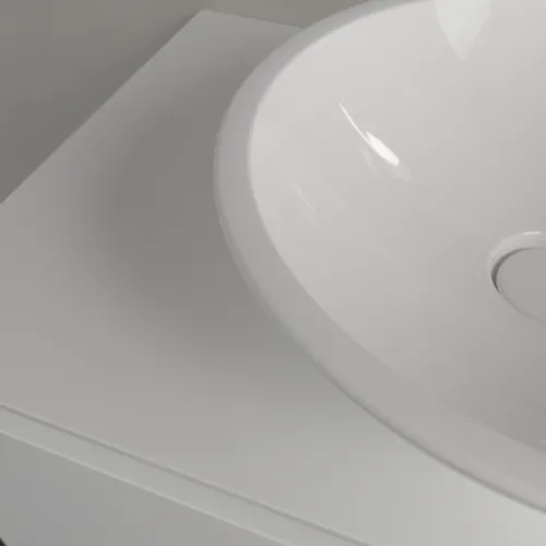 Bild von VILLEROY BOCH Loop & Friends Aufsatzwaschbecken, 430 x 430 x 120 mm, Weiß Alpin, mit Überlauf #51440001
