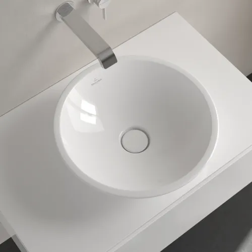 Bild von VILLEROY BOCH Loop & Friends Aufsatzwaschbecken, 430 x 430 x 120 mm, Weiß Alpin CeramicPlus, ohne Überlauf #514401R1