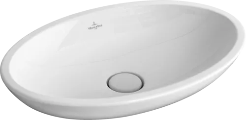 Bild von VILLEROY BOCH Loop & Friends Aufsatzwaschbecken, 585 x 380 x 110 mm, Weiß Alpin, mit Überlauf #51510001
