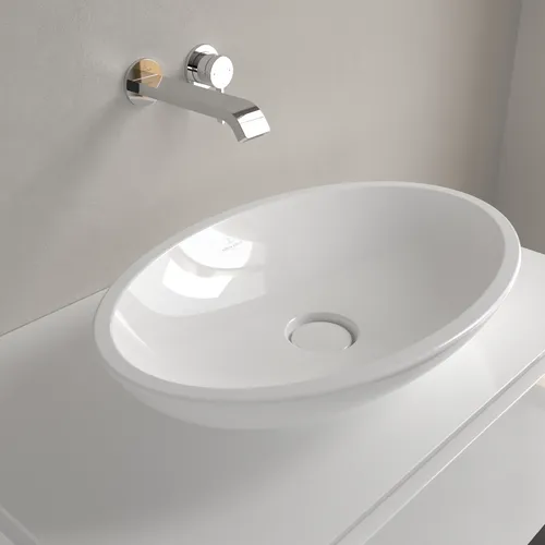 Bild von VILLEROY BOCH Loop & Friends Aufsatzwaschbecken, 585 x 380 x 110 mm, Weiß Alpin, mit Überlauf #51510001