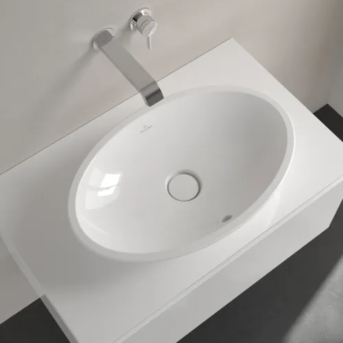 Bild von VILLEROY BOCH Loop & Friends Aufsatzwaschbecken, 585 x 380 x 110 mm, Weiß Alpin, mit Überlauf #51510001