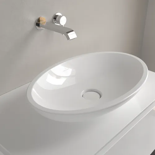 Bild von VILLEROY BOCH Loop & Friends Aufsatzwaschbecken, 585 x 380 x 110 mm, Weiß Alpin, ohne Überlauf #51510101