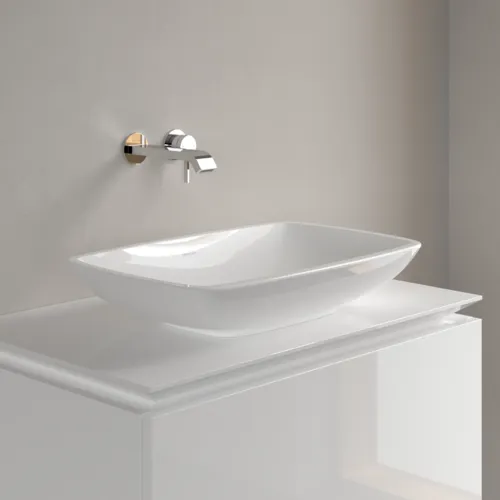 Bild von VILLEROY BOCH Loop & Friends Aufsatzwaschbecken, 585 x 380 x 110 mm, Weiß Alpin, mit Überlauf #51540001