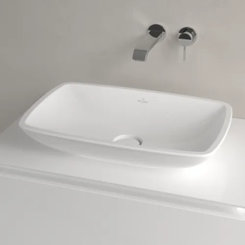 Bild von VILLEROY BOCH Loop & Friends Aufsatzwaschbecken, 585 x 380 x 110 mm, Weiß Alpin, mit Überlauf #51540001