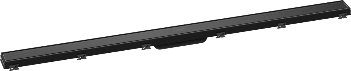 Bild von HANSGROHE RainDrain Match Fertigset Duschrinne 1200 mit höhenverstellbarem Rahmen #56042610 - Schwarz