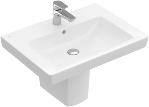 Bild von VILLEROY BOCH Subway 2.0 Waschbecken, 650 x 470 x 180 mm, Weiß Alpin CeramicPlus, mit Überlauf #711365R1