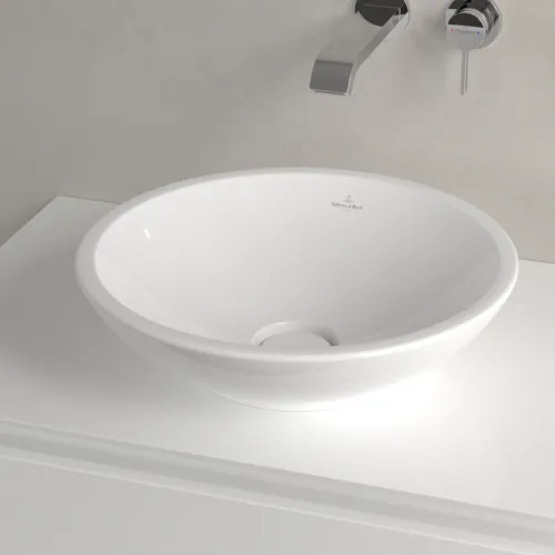Obrázek VILLEROY BOCH Umyvadlo na desku Loop & Friends, 430 x 430 x 120 mm, bílá Alpine, bez přepadu #51440101