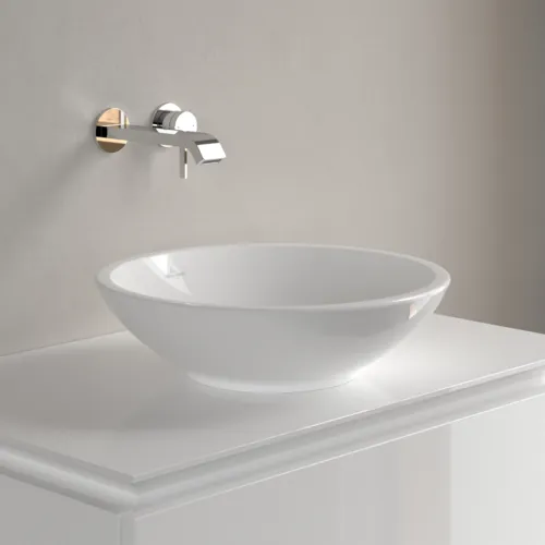 Obrázek VILLEROY BOCH Umyvadlo na desku Loop & Friends, 430 x 430 x 120 mm, bílá Alpine, bez přepadu #51440101