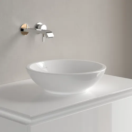 Bild von VILLEROY BOCH Loop & Friends Aufsatzwaschbecken, 380 x 380 x 110 mm, Weiß Alpin CeramicPlus, ohne Überlauf #514801R1