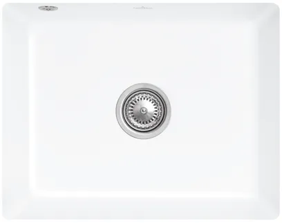 Bild von VILLEROY BOCH Subway 60 SU Unterbauspüle, inklusive Ablaufgarnitur mit Excenterbetätigung, aus Keramik, 545 x 440 mm, Graphite CeramicPlus #331002I4