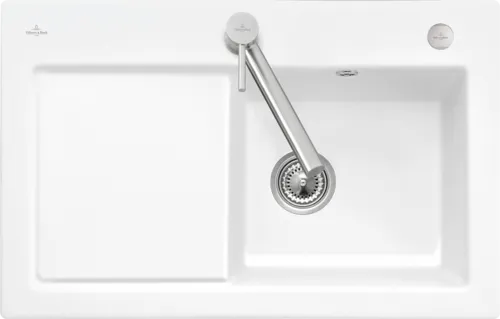 Picture of VILLEROY BOCH Subway 45 Built-in sink, included Waste system pop-up, of Ceramic, 780 x 510 mm, White Alpin CeramicPlus #671402R1