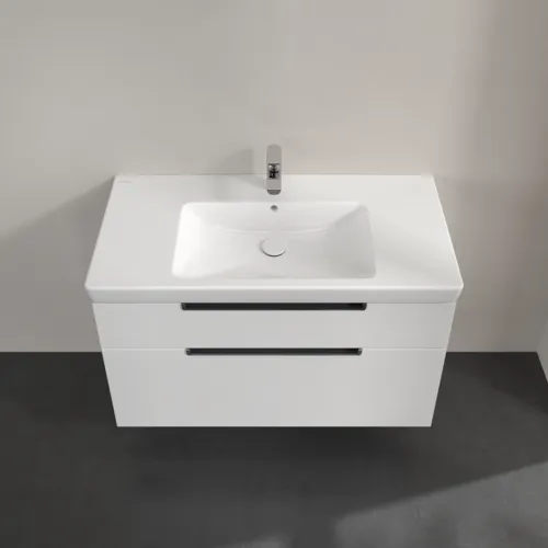 Bild von VILLEROY BOCH Subway 2.0 Waschbeckenunterschrank, 2 Auszüge, 987 x 590 x 449 mm, Glossy White #A91510DH
