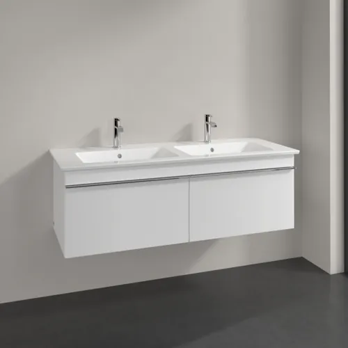 Bild von VILLEROY BOCH Venticello Waschbeckenunterschrank, 2 Auszüge, 1253 x 420 x 502 mm, Glossy White / Glossy White #A93901DH