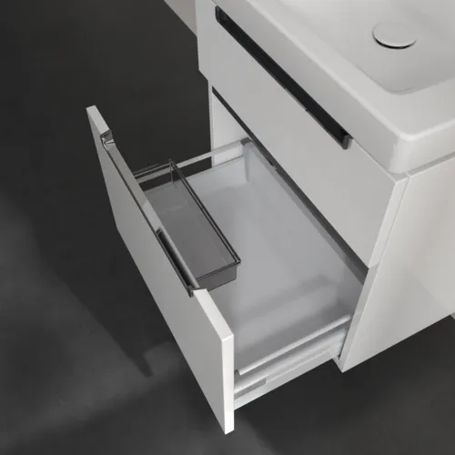 Bild von VILLEROY BOCH Subway 2.0 Waschbeckenunterschrank, 2 Auszüge, 587 x 590 x 454 mm, Glossy White #A90910DH