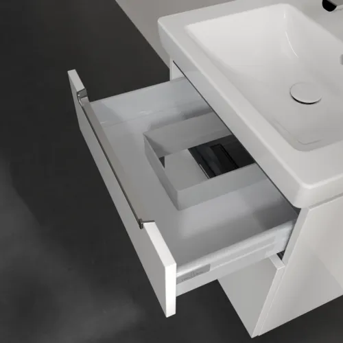 Bild von VILLEROY BOCH Subway 2.0 Waschbeckenunterschrank, 2 Auszüge, 587 x 590 x 454 mm, Glossy White #A90910DH