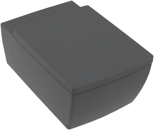 Bild von VILLEROY BOCH Memento 2.0 Tiefspül-WC spülrandlos, wandhängend, Graphite CeramicPlus #4633R0I4