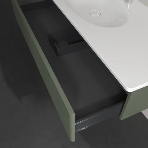 Bild von VILLEROY BOCH Antao Waschbeckenunterschrank, 1 Auszug, 1188 x 256 x 493 mm, Front mit Struktur, Leaf Green Matt Lacquer K03100HL
