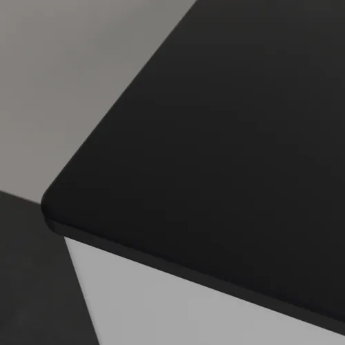 Picture of VILLEROY BOCH Antao Vanity washbasin, 1200 x 500 x 150 mm, Pure Black CeramicPlus, without overflow 4A77L3R7
