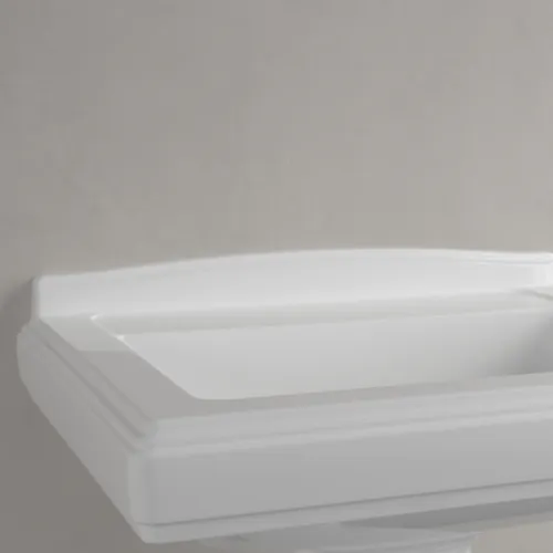 Picture of VILLEROY BOCH Hommage Washbasin, 750 x 580 x 200 mm, White Alpin CeramicPlus, with overflow #7101A1R1