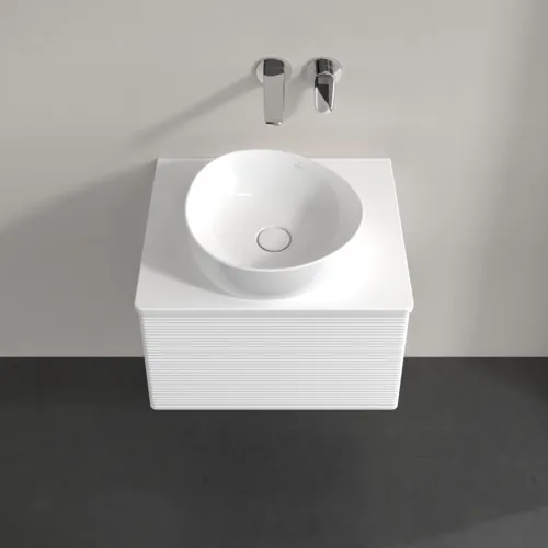 Bild von VILLEROY BOCH Antao Waschbeckenunterschrank, 1 Auszug, 600 x 360 x 500 mm, Front mit Struktur, White Matt Lacquer / White Matt Lacquer #K29110MT
