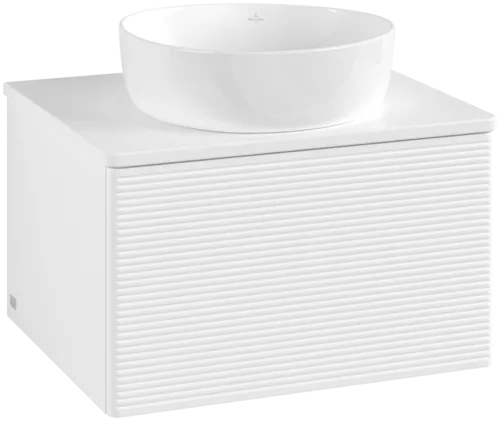 Bild von VILLEROY BOCH Antao Waschbeckenunterschrank, 1 Auszug, 600 x 360 x 500 mm, Front mit Struktur, White Matt Lacquer / White Matt Lacquer #K29110MT
