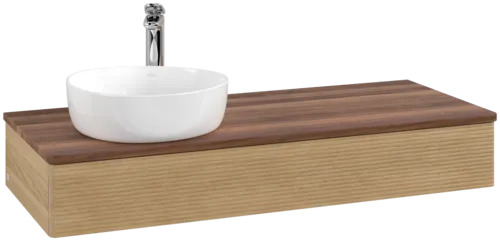 Obrázek VILLEROY BOCH Antao Vanity unit, 1 pull-out compartment, 1200 x 190 x 500 mm, Front with grain texture, Honey Oak / Warm Walnut #K11152HN