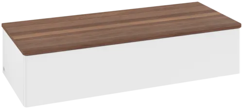 Bild von VILLEROY BOCH Antao Sideboard, 1 Auszug, 1200 x 268 x 500 mm, Front ohne Struktur, White Matt Lacquer / Warm Walnut #K41002MT