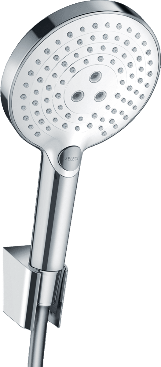 Picture of HANSGROHE Raindance Select S Shower holder set 120 3jet with shower hose 160 cm #26721400 - White/Chrome