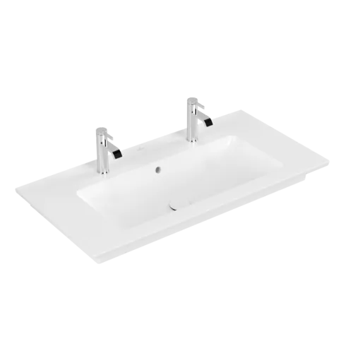 Bild von VILLEROY BOCH Venticello Schrankwaschtisch, 1000 x 500 x 170 mm, Stone White CeramicPlus, mit Überlauf #4104AKRW