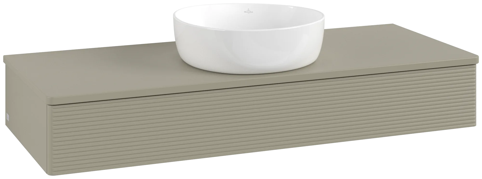 Bild von VILLEROY BOCH Antao Waschbeckenunterschrank, 1 Auszug, 1200 x 190 x 500 mm, Front mit Struktur, Stone Grey Matt Lacquer / Stone Grey Matt Lacquer #K10110HK