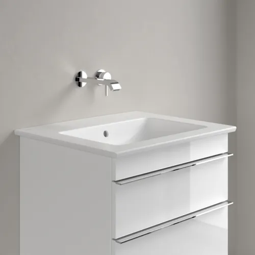 Obrázek VILLEROY BOCH Umyvadlo Venticello, 600 x 505 x 165 mm, Stone White CeramicPlus, s přepadem #412462RW