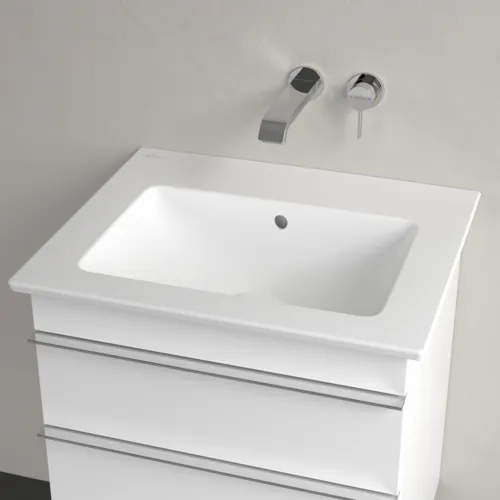 Obrázek VILLEROY BOCH Umyvadlo Venticello, 600 x 505 x 165 mm, Stone White CeramicPlus, s přepadem #412462RW
