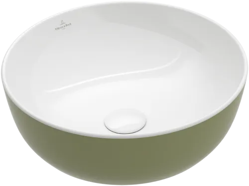 Bild von VILLEROY BOCH Artis Aufsatzwaschbecken, 430 x 430 x 130 mm, Sage Green, ohne Überlauf #417943BCS8