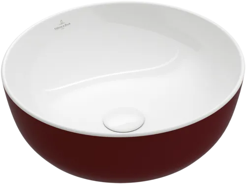 Bild von VILLEROY BOCH Artis Aufsatzwaschbecken, 430 x 430 x 130 mm, Bordeaux, ohne Überlauf #417943BCS9