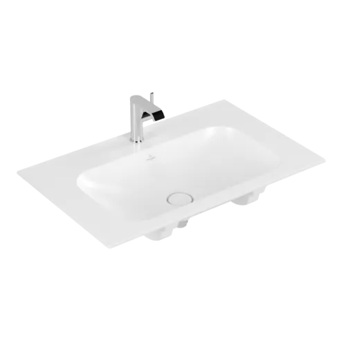 Obrázek VILLEROY BOCH Umyvadlo na skříňku Finion, 800 x 500 x 160 mm, Stone White CeramicPlus, bez přepadu, neleštěné #416481RW