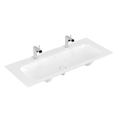 Obrázek VILLEROY BOCH Umyvadlo na skříňku Finion, 1200 x 500 x 160 mm, Stone White CeramicPlus, bez přepadu, neleštěné #4164C1RW
