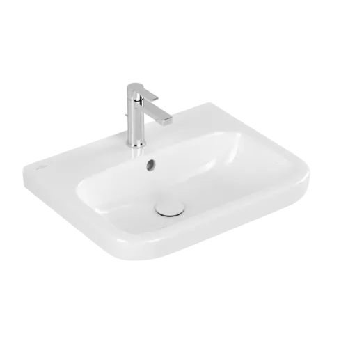 Bild von VILLEROY BOCH Architectura Waschbecken, 600 x 470 x 180 mm, Weiß Alpin CeramicPlus, mit Überlauf, Unterseite geschliffen #41886GR1