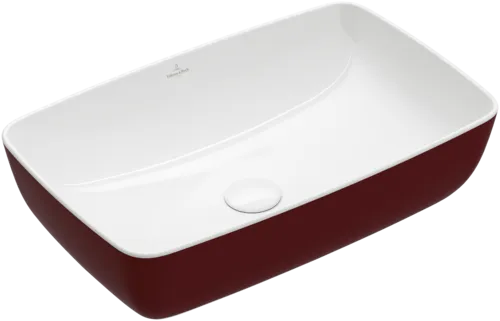 Bild von VILLEROY BOCH Artis Aufsatzwaschbecken, 580 x 385 x 130 mm, Bordeaux, ohne Überlauf #417258BCS9