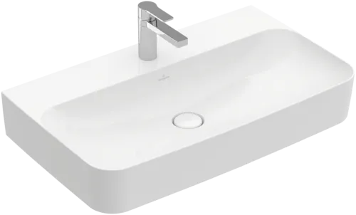 Obrázek VILLEROY BOCH Umyvadlo Finion, 800 x 470 x 165 mm, bílá Alpine CeramicPlus, bez přepadu #416881R1