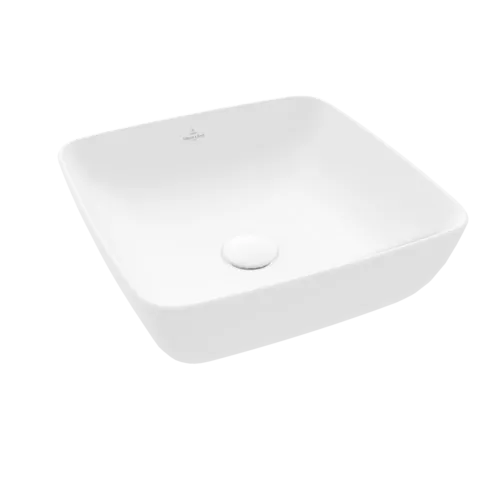 Bild von VILLEROY BOCH Artis Aufsatzwaschbecken, 410 x 410 x 130 mm, Stone White CeramicPlus, ohne Überlauf #417841RW