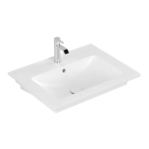 Bild von VILLEROY BOCH Venticello Waschbecken, 655 x 500 x 170 mm, Stone White CeramicPlus, mit Überlauf #412465RW
