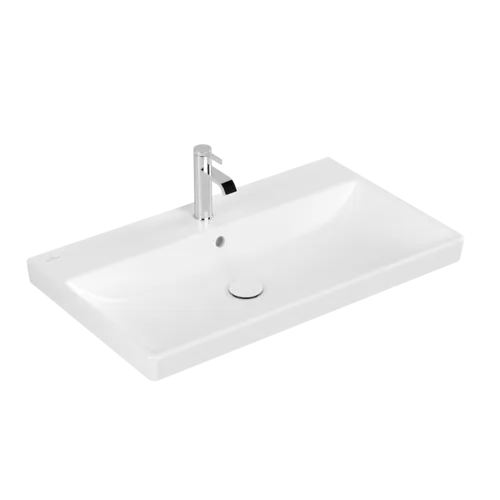 Bild von VILLEROY BOCH Avento Schrankwaschtisch, 800 x 470 x 165 mm, Stone White CeramicPlus, mit Überlauf #415680RW