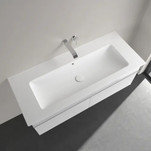 Obrázek VILLEROY BOCH Skříňkové umyvadlo Venticello, 1200 x 500 x 175 mm, Stone White CeramicPlus, s přepadem #4104CJRW