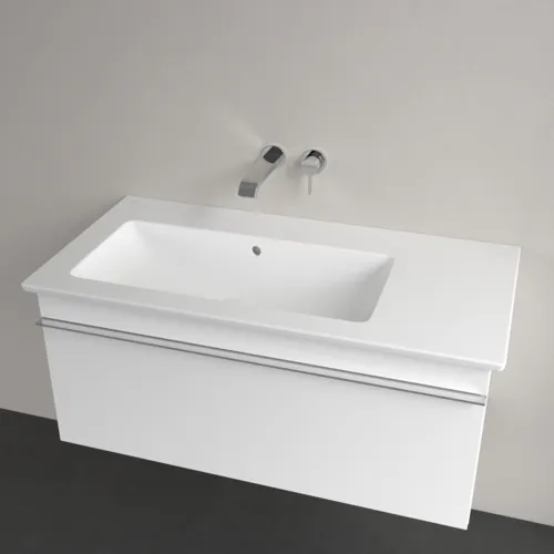 Picture of VILLEROY BOCH Venticello Vanity washbasin, 1000 x 500 x 170 mm, Stone White CeramicPlus, with overflow #4134L3RW