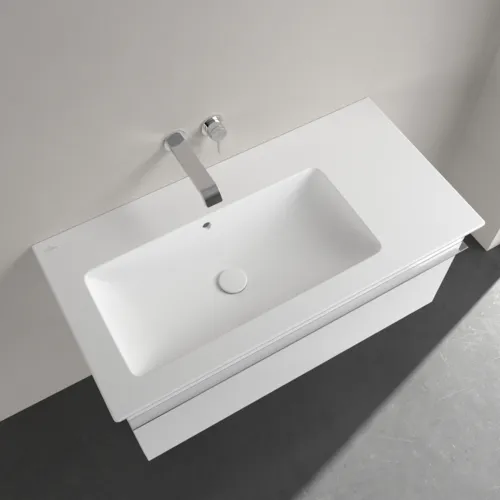 Picture of VILLEROY BOCH Venticello Vanity washbasin, 1000 x 500 x 170 mm, Stone White CeramicPlus, with overflow #4134L3RW