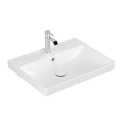 Bild von VILLEROY BOCH Avento Waschbecken, 600 x 470 x 180 mm, Stone White CeramicPlus, mit Überlauf #415860RW