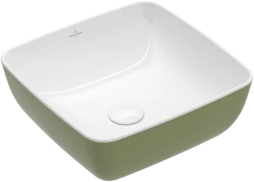 Bild von VILLEROY BOCH Artis Aufsatzwaschbecken, 410 x 410 x 130 mm, Sage Green, ohne Überlauf #417841BCS8