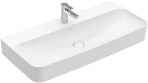 Bild von VILLEROY BOCH Finion Waschbecken, 1000 x 470 x 165 mm, Weiß Alpin CeramicPlus, ohne Überlauf #4168A2R1