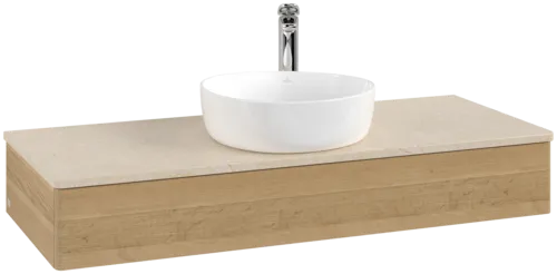 Bild von VILLEROY BOCH Antao Waschbeckenunterschrank, 1 Auszug, 1200 x 190 x 500 mm, Front ohne Struktur, Honey Oak / Botticino #K10053HN