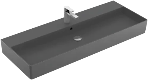 Bild von VILLEROY BOCH Memento 2.0 Waschbecken, 1200 x 470 x 150 mm, Graphite CeramicPlus, mit Überlauf, Unterseite geschliffen #4A22CLI4